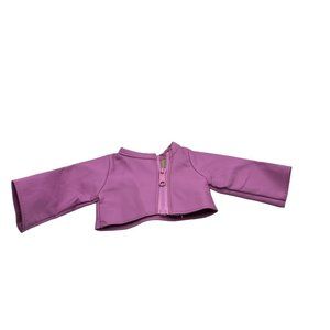 OG Dolls Faux Leather Pink Zip Jacket  14" -18" Doll